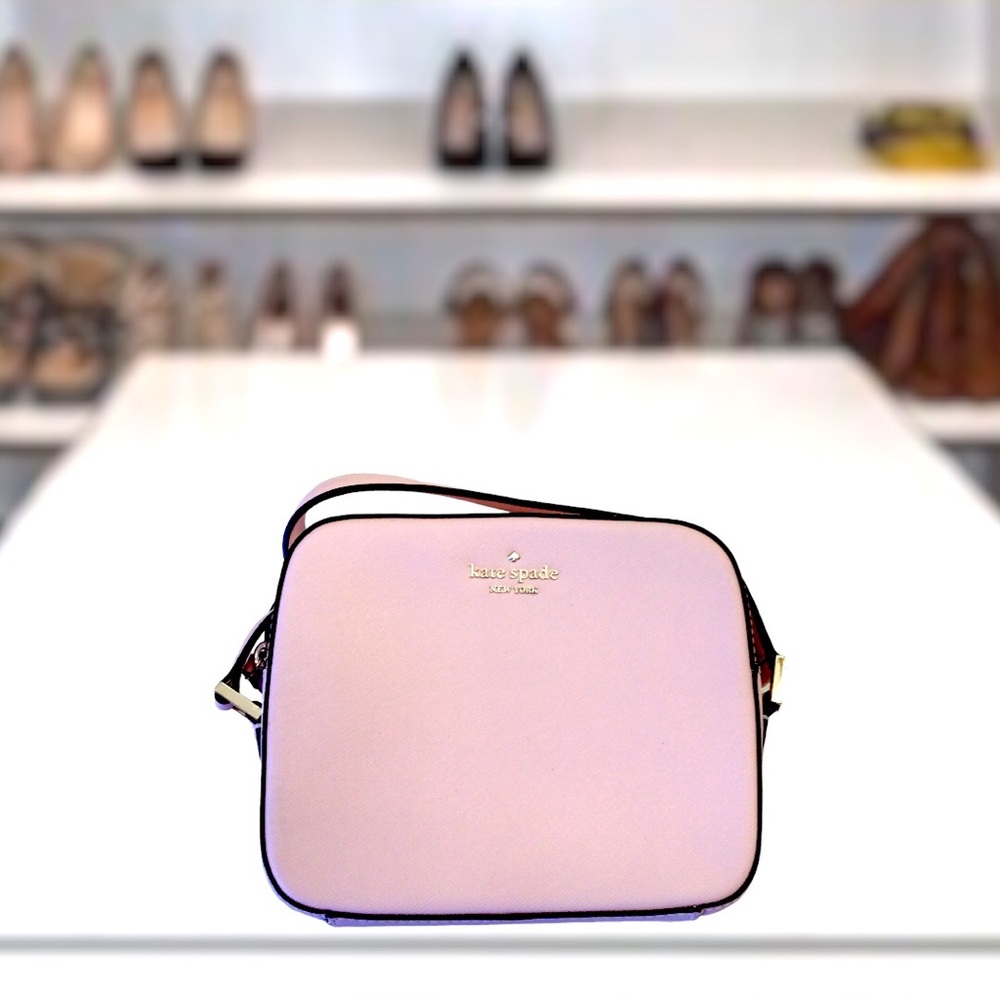 Kate Spade Cammi Saffiano Leather Crossbody Handbag Pink - Picture 1 of 13